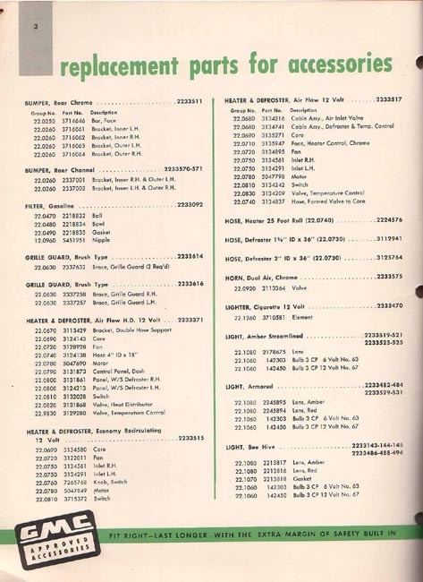 1956 GMC Accesories Brochure Page 37